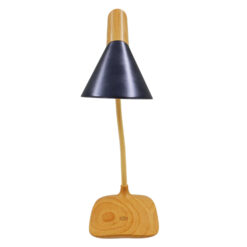 Alternative view of GloboStar® DRAPER 01437 Επιτραπέζιο Φωτιστικό Πορτατίφ LED 6W 500lm 360° DC 5V IP20 Φυσικό Λευκό 4500K Dimmable Μπεζ Ξύλο με Μαύρο Μέταλλο - Μ10 x Π14 x Υ33cm - 2 Xρόνια Εγγύηση