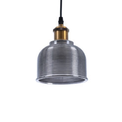 Alternative view of GLOBOSTAR® SEGRETO 01449 Vintage Κρεμαστό Φωτιστικό Οροφής με Ντουί 1 x E27 AC 220-240V IP20 - Γκρι & Χρυσό - Μ14 x Π14 x Υ18cm