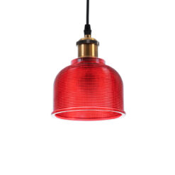 Alternative view of GLOBOSTAR® SEGRETO 01450 Vintage Κρεμαστό Φωτιστικό Οροφής με Ντουί 1 x E27 AC 220-240V IP20 - Κόκκινο & Χρυσό - Μ14 x Π14 x Υ18cm