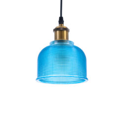 Alternative view of GLOBOSTAR® SEGRETO 01452 Vintage Κρεμαστό Φωτιστικό Οροφής με Ντουί 1 x E27 AC 220-240V IP20 - Μπλε & Χρυσό - Μ14 x Π14 x Υ18cm