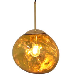 Alternative view of GLOBOSTAR® DIXAR 01462 Μοντέρνο Κρεμαστό Φωτιστικό Οροφής με Ντουί 1 x E27 AC 220-240V IP20 - Χρυσό Φιμέ - Μ28 x Π28 x Υ40cm