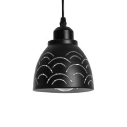 Alternative view of GLOBOSTAR® COOLIE 01482 Μοντέρνο Κρεμαστό Φωτιστικό Οροφής με Ντουί 1 x E27 AC 220-240V IP20 - Μαύρο & Ασημί - Μ12.5 x Π12.5 x Υ11.5cm