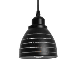 Alternative view of GLOBOSTAR® COOLIE 01483 Μοντέρνο Κρεμαστό Φωτιστικό Οροφής με Ντουί 1 x E27 AC 220-240V IP20 - Μαύρο & Ασημί - Μ12.5 x Π12.5 x Υ11.5cm