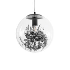 Alternative view of GLOBOSTAR® HARPER 01512 Μοντέρνο Κρεμαστό Φωτιστικό Οροφής με Ντουί 1 x E27 AC 220-240V IP20 - Διάφανο & Μαύρο - Μ25 x Π25 x Υ30cm
