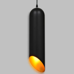Alternative view of GLOBOSTAR® CARSON 01528 Μοντέρνο Κρεμαστό Φωτιστικό Οροφής με Ντουί 1 x E27 AC 220-240V IP20 - Μαύρο & Χρυσό - Μ12 x Π12 x Υ52cm