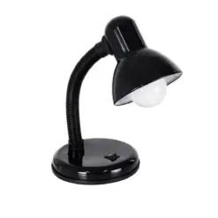 GLOBOSTAR® STUDENT 01530 Μοντέρνο Επιτραπέζιο Φωτιστικό Πορτατίφ με Ντουί 1 x E27 AC 220-240V IP20 - Μαύρο - Μ12 x Π12 x Υ32cm