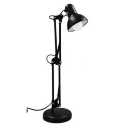 Alternative view of GLOBOSTAR® DESK 01538 Μοντέρνο Επιτραπέζιο Φωτιστικό Πορτατίφ με Ντουί 1 x E27 AC 220-240V IP20 - Μαύρο - Μ15 x Π15 x Υ67cm