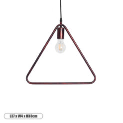 GLOBOSTAR® DELTA 01581 Μοντέρνο Κρεμαστό Φωτιστικό Οροφής με Ντουί 1 x E27 AC 220-240V IP20 - Χάλκινο - Μ37 x Π4 x Υ33cm