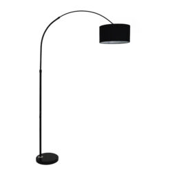 GLOBOSTAR® IMPERIAL 01587 Μοντέρνο Επιδαπέδιο Φωτιστικό με Ντουί 1 x E27 AC 220-240V IP20 - Μαύρο - Μ100 x Π34 x Υ187cm