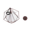 GLOBOSTAR® KAIRI 01623 Μοντέρνο Κρεμαστό Φωτιστικό Οροφής με Ντουί 1 x E27 AC 220-240V IP20 – Χάλκινο & Λευκό – Μ38 x Π38 x Y38cm