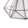 GLOBOSTAR® KAIRI 01623 Μοντέρνο Κρεμαστό Φωτιστικό Οροφής με Ντουί 1 x E27 AC 220-240V IP20 – Χάλκινο & Λευκό – Μ38 x Π38 x Y38cm