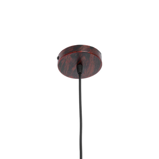 GLOBOSTAR® KAIRI 01623 Μοντέρνο Κρεμαστό Φωτιστικό Οροφής με Ντουί 1 x E27 AC 220-240V IP20 – Χάλκινο & Λευκό – Μ38 x Π38 x Y38cm