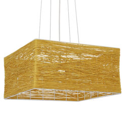 GLOBOSTAR® INCASS 01629 Vintage Κρεμαστό Φωτιστικό Οροφής με Ντουί 5 x E27 AC 220-240V IP20 - Μπεζ - Μ40 x Π40 x Υ22.5cm