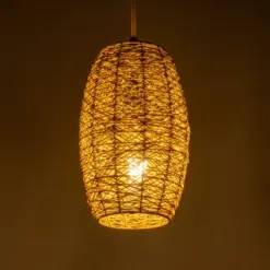 Alternative view of GLOBOSTAR® INCASS 01631 Vintage Κρεμαστό Φωτιστικό Οροφής με Ντουί 1 x E27 AC 220-240V IP20 - Μπεζ - Μ15 x Π15 x Υ25cm
