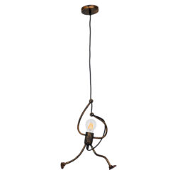 Alternative view of GLOBOSTAR® FIGURE 10001653 Παιδικό Κρεμαστό Φωτιστικό Οροφής με Ντουί 1 x E27 AC 220-240V IP20 - Χάλκινο - Μ20 x Π20 x Υ40cm