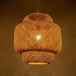 Alternative view of GLOBOSTAR® MALDIVES 01657 Boho Κρεμαστό Φωτιστικό Οροφής με Ντουί 1 x E27 AC 220-240V IP20 - Μπεζ - Μ50 x Π50 x Υ50m