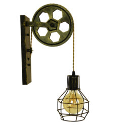 Alternative view of GLOBOSTAR® RYDON 01659 Vintage Φωτιστικό Τοίχου - Απλίκα με Ντουί 1 x E27 AC 220-240V IP20 - Μπρούτζινο Εφέ Σκουριάς - Μ15 x Π24 x Υ70cm