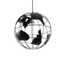Alternative view of GLOBOSTAR® EARTH 01663 Vintage Κρεμαστό Φωτιστικό Οροφής με Ντουί 1 x E27 AC 220-240V IP20 - Μαύρο - Μ40 x Π40 x Υ38cm