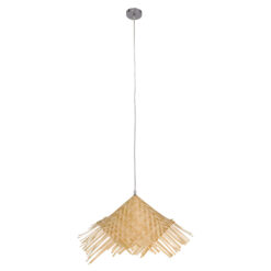 Alternative view of GLOBOSTAR® RICEHAT 01666 Boho Κρεμαστό Φωτιστικό Οροφής με Ντουί 1 x E27 AC 220-240V IP20 - Μπεζ - Μ70 x Π70 x Y25cm