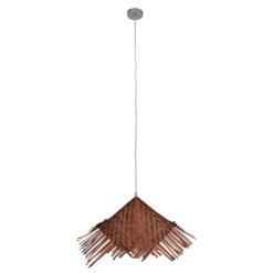 Alternative view of GLOBOSTAR® RICEHAT 01667 Boho Κρεμαστό Φωτιστικό Οροφής με Ντουί 1 x E27 AC 220-240V IP20 - Καφέ - Μ70 x Π70 x Y25cm