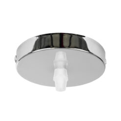 Alternative view of GloboStar® DIY 77502 Επιτοίχια Στρογγυλή Ροζέτα - Βάση για 1 Κρεμαστό Φωτιστικό - Φ10 x Υ2cm - Χρώμιο / Νίκελ - Μεταλλικό - 5 Χρόνια Εγγύηση