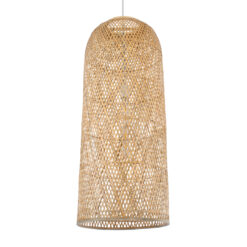 GLOBOSTAR® CALERO 01712 Boho Κρεμαστό Φωτιστικό Οροφής με Ντουί 1 x E27 AC 220-240V IP20 - Μπεζ - Μ40 x Π40 x Υ90cm