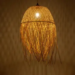 Alternative view of GLOBOSTAR® MANILA 01714 Boho Κρεμαστό Φωτιστικό Οροφής με Ντουί 1 x E27 AC 220-240V IP20 - Μπεζ - Μ45 x Π45 x Υ60cm