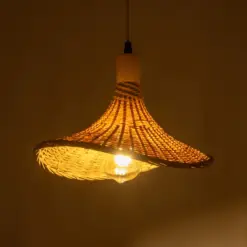 Alternative view of GLOBOSTAR® CUBA 01715 Boho Κρεμαστό Φωτιστικό Οροφής με Ντουί 1 x E27 AC 220-240V IP20 - Μπεζ - Μ33 x Π30 x Υ22cm