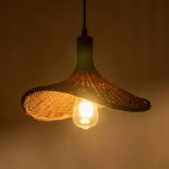 Alternative view of GLOBOSTAR® CUBA 01716 Boho Κρεμαστό Φωτιστικό Οροφής με Ντουί 1 x E27 AC 220-240V IP20 - Καφέ - Μ33 x Π30 x Υ22cm