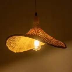 Alternative view of GLOBOSTAR® CUBA 01717 Boho Κρεμαστό Φωτιστικό Οροφής με Ντουί 1 x E27 AC 220-240V IP20 - Μπεζ - Μ43 x Π40 x Υ28cm