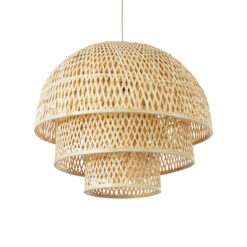 Alternative view of GLOBOSTAR® HIROKA 01836 Boho Κρεμαστό Φωτιστικό Οροφής με Ντουί 1 x E27 AC 220-240V IP20 - Μπεζ - Μ60 x Π60 x Υ50cm