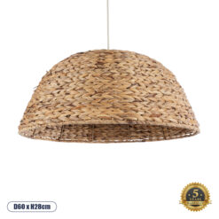 GLOBOSTAR® MANGATA 01847 Boho Κρεμαστό Φωτιστικό Οροφής με Ντουί 1 x E27 AC 220-240V IP20 - Μπεζ - Μ60 x Π60 x Υ28cm