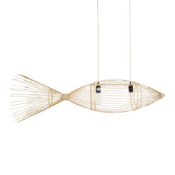 Alternative view of GLOBOSTAR® FISH 01927 Boho Κρεμαστό Φωτιστικό Οροφής με Ντουί 2 x E27 AC 220-240V IP20 - Μπεζ - Μ130 x Π42 x Υ42cm