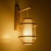 GLOBOSTAR® TULUM 01971 Boho Φωτιστικό Τοίχου – Απλίκα με Ντουί 1 x E27 AC 220-240V IP20 – Μπεζ – Μ24 x Π32 x Υ55cm