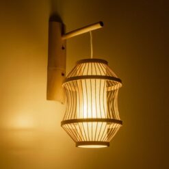 GLOBOSTAR® TULUM 01971 Boho Φωτιστικό Τοίχου – Απλίκα με Ντουί 1 x E27 AC 220-240V IP20 – Μπεζ – Μ24 x Π32 x Υ55cm