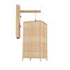 GLOBOSTAR® KOMO 01976 Boho Φωτιστικό Τοίχου – Απλίκα με Ντουί 1 x E27 AC 220-240V IP20 – Μπεζ – Μ20 x Π30 x Υ60cm