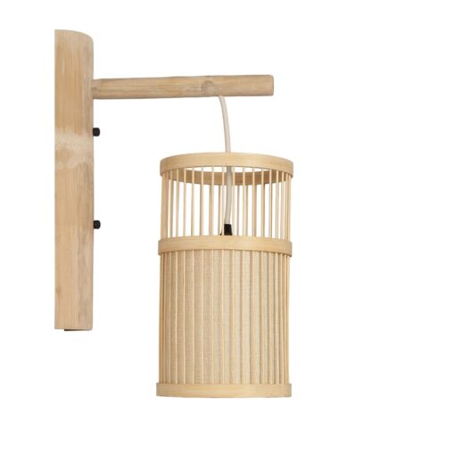 GLOBOSTAR® TULUM 01978 Boho Φωτιστικό Τοίχου – Απλίκα με Ντουί 1 x E27 AC 220-240V IP20 – Μπεζ – Μ16 x Π26.5 x Υ47cm
