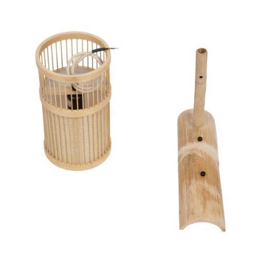 GLOBOSTAR® TULUM 01978 Boho Φωτιστικό Τοίχου – Απλίκα με Ντουί 1 x E27 AC 220-240V IP20 – Μπεζ – Μ16 x Π26.5 x Υ47cm