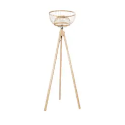 GLOBOSTAR® POPPY 01986 Boho Επιδαπέδιο Φωτιστικό με Ντουί 1 x E27 AC 220-240V IP20 - Μπεζ - Μ58 x Π58 x Υ141cm