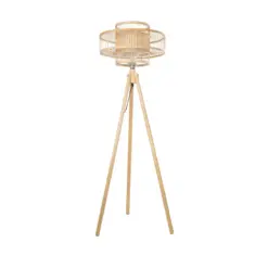 GLOBOSTAR® POPPY 01989 Boho Επιδαπέδιο Φωτιστικό με Ντουί 1 x E27 AC 220-240V IP20 - Μπεζ - Μ58 x Π58 x Υ149cm