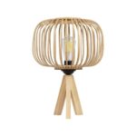 GLOBOSTAR® CHORD 01990 Boho Επιτραπέζιο Φωτιστικό Πορτατίφ με Ντουί 1 x E27 AC 220-240V IP20 – Μπεζ – Μ31 x Π31 x Υ43cm