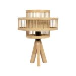 GLOBOSTAR® TULUM 01991 Boho Επιτραπέζιο Φωτιστικό Πορτατίφ με Ντουί 1 x E27 AC 220-240V IP20 – Μπεζ – Μ30 x Π30 x Υ41cm