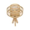 GLOBOSTAR® TULUM 01991 Boho Επιτραπέζιο Φωτιστικό Πορτατίφ με Ντουί 1 x E27 AC 220-240V IP20 – Μπεζ – Μ30 x Π30 x Υ41cm