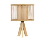 GLOBOSTAR® TULUM 01993 Boho Επιτραπέζιο Φωτιστικό Πορτατίφ με Ντουί 1 x E27 AC 220-240V IP20 – Μπεζ – Μ30 x Π30 x Υ40cm