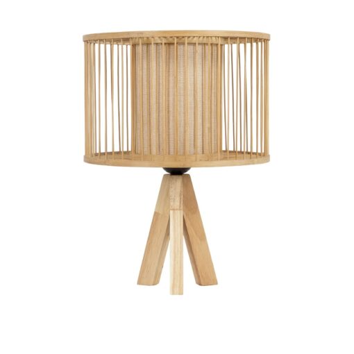 GLOBOSTAR® TULUM 01993 Boho Επιτραπέζιο Φωτιστικό Πορτατίφ με Ντουί 1 x E27 AC 220-240V IP20 – Μπεζ – Μ30 x Π30 x Υ40cm