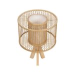 GLOBOSTAR® TULUM 01993 Boho Επιτραπέζιο Φωτιστικό Πορτατίφ με Ντουί 1 x E27 AC 220-240V IP20 – Μπεζ – Μ30 x Π30 x Υ40cm