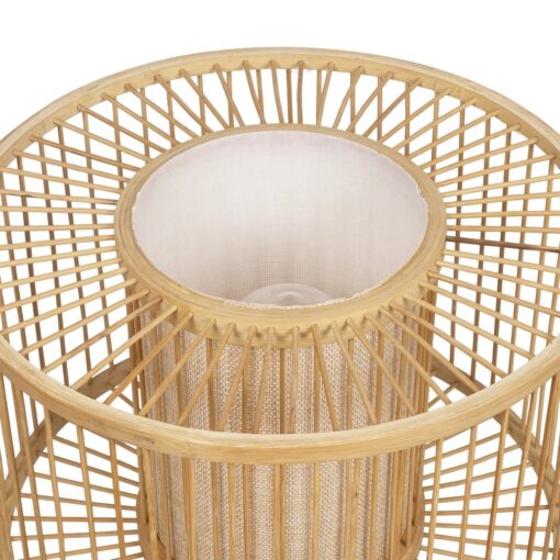 GLOBOSTAR® TULUM 01993 Boho Επιτραπέζιο Φωτιστικό Πορτατίφ με Ντουί 1 x E27 AC 220-240V IP20 – Μπεζ – Μ30 x Π30 x Υ40cm