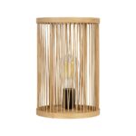 GLOBOSTAR® NOMAD 02000 Boho Επιτραπέζιο Φωτιστικό Πορτατίφ με Ντουί 1 x E27 AC 220-240V IP20 – Μπεζ – Μ20 x Π20 x Υ30cm