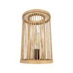 GLOBOSTAR® NOMAD 02000 Boho Επιτραπέζιο Φωτιστικό Πορτατίφ με Ντουί 1 x E27 AC 220-240V IP20 – Μπεζ – Μ20 x Π20 x Υ30cm