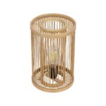 GLOBOSTAR® NOMAD 02000 Boho Επιτραπέζιο Φωτιστικό Πορτατίφ με Ντουί 1 x E27 AC 220-240V IP20 – Μπεζ – Μ20 x Π20 x Υ30cm